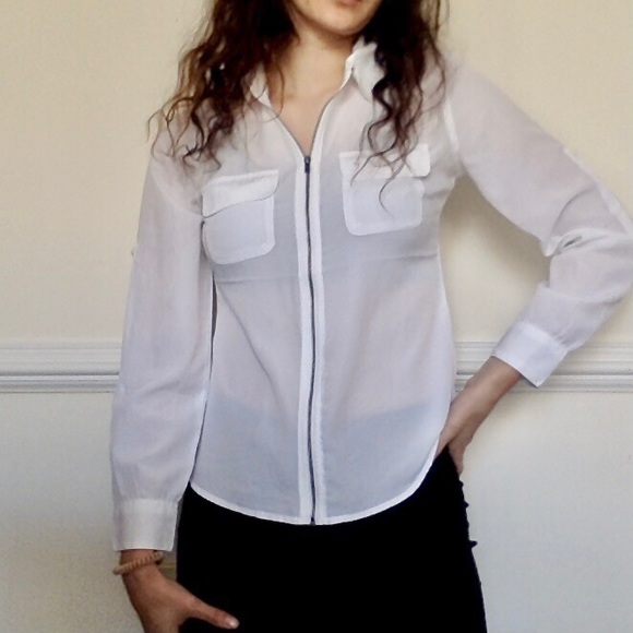 🔥BOGO FREE- Unique zip front collared blouse - Picture 3 of 11